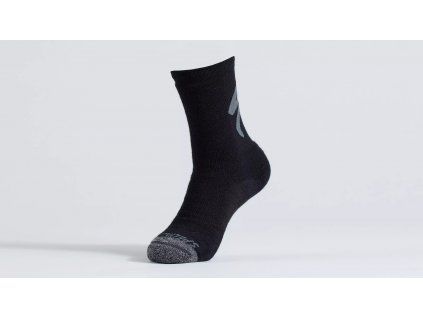 64722 130 APP MERINO DEEP WINTER TALL LOGO SOCK BLK M FRONT 3 4