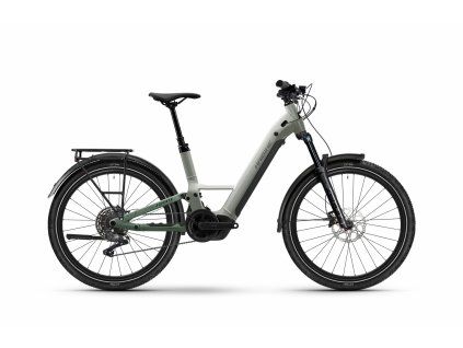 Horské elektrokolo Haibike ADVENTR 4 LOW Grey/Bamboo Green